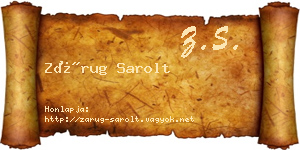 Zárug Sarolt névjegykártya